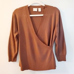 Faux Wrap Sweater